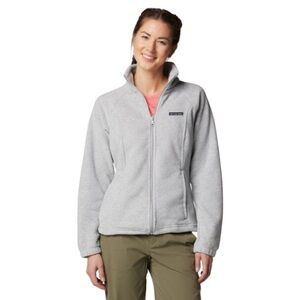 Columbia Women’s Light Gray Benton Springs Full Zip Fleece Jacket‎  Size L EUC